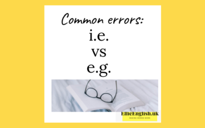 Common errors: i.e. or e.g.?