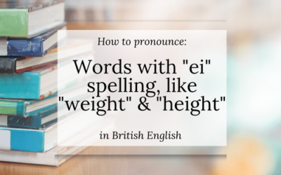 What are the different ways to pronounce “ei” in British English?